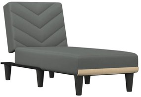 Chaise longue in tessuto grigio scuro