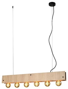 Lampadario Moderno Lampadario Moderno 5064/SL 6x E27 marrone paralume marrone 6x E27