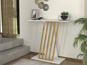 Consolle Effetto marmo Bianco e Oro - ORSONA