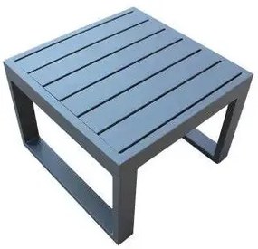 Tavolino quadrato Cuba 45 x 45 con struttura in alluminio verniciato, Antracite