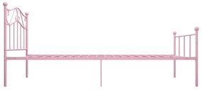 Giroletto rosa in metallo 90x200 cm