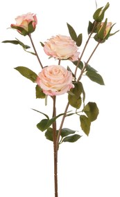 L'ocanera fiori decorativi Rose color rosa chiaro h 65 set 4 pezzi