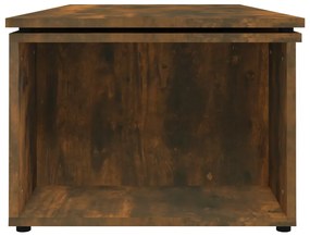 Tavolino da Salotto Rovere Fumo 150x50x35 cm Legno Multistrato