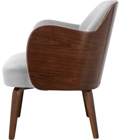 Poltrona in velluto grigio Haruko - Støraa