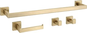 Set accessori da bagno Rio Brush Gold 4 pezzi