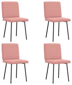 Sedie Da Pranzo 4 Pz Rosa İn Similpelle /