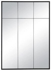 Specchio finestra L.105 x H.150 cm in Ferro Nero Industriale - BELLAGIO