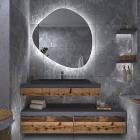 Specchio asimmetrico con luce LED G5