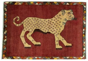 Gabbeh Tappeto 120x90 Rosso (Iran) Annodato A Mano