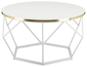 Tavolino DIAMOND 40x70 cm oro/bianco