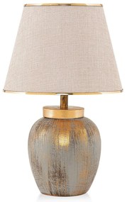 Lampada da tavolo color crema/dorata (altezza totale 47 cm) – Opviq lights
