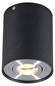 Applique nero acciaio orientabile incl lampadina smart GU10 - RONDOO up
