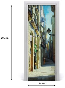 Rivestimento Per Porta Street di Barcellona 75x205 cm