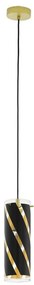 Eglo 97766 - Lampadario a sospensione con filo PINTO NERO 1 1xE27/60W/230V