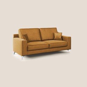 Michael divano moderno in morbido velluto impermeabile T01 oro 206 cm