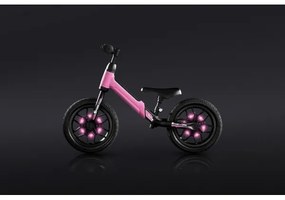 QPlay - Bici a spinta con LED lampade su ruote SPARK rosa
