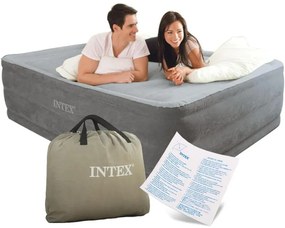 64418 Materasso Comfort Plush Fiber Tech Gonfiabile 152x203x56 cm - Intex