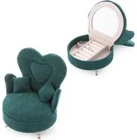 Poltroncina portagioie verde 16x11x18 cm