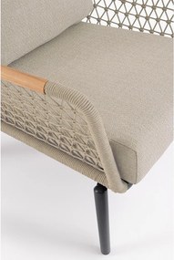 Poltrona da esterno marrone chiaro in metallo Eulero – Bizzotto