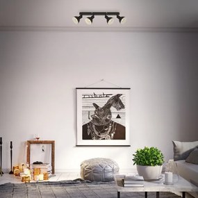 Brilo - Faretto RETRO 4xE14/25W/230V nero