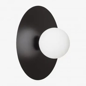 Lampada Da Parete Per Bagno Jorien Con Sfera Di Vetro Nero - Sklum