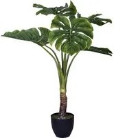 Monstera Artificiale con Vaso Altezza 110 cm Verde