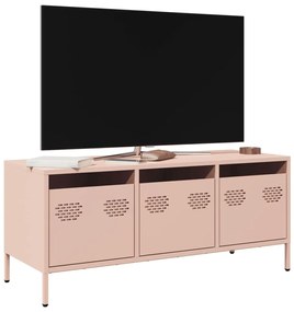 Mobile Tv Rosa 101,5x39x43,5 Cm İn Acciaio Laminato A Freddo /