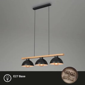 Brilo - Lampadario a sospensione con filo 3xE27/40W/230V