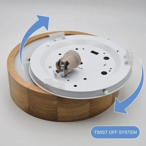 Brilagi - Lampada LED da soffitto CARVALHO 1xE27/60W/230V rovere Ø 27,5 cm