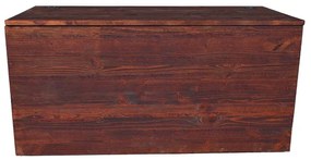 Cassapanca pouf contenitore in legno massello NOCE cm 98