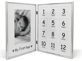 Cornice in piedi in argento 21x26 cm My First Year - Zilverstad