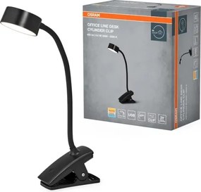 Osram - Lampada da tavolo LED dimmerabile con clip OFFICE LINE LED/4,8W/230V nera