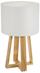 Atmosphera - Lampada da tavolo MOLU 1xE27/25W/230V pino/bianco