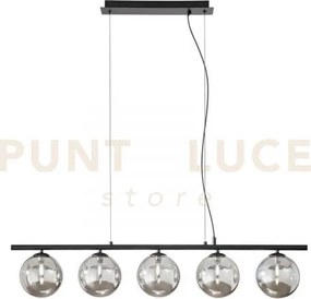Lampadario a sospensione honey nera 5 luci attacco g9 100x15x166cm ...