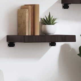 Ripiano Muro Marrone Scuro 40x20x6 Cm Massello Rovere Trattato /