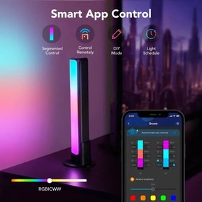 Govee - Set 2x Flow Plus SMART LED TV & Gaming RGBICWW Wi-Fi