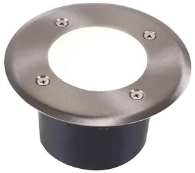 Lampada LED segnapasso MIVO LED/3W/230V diametro 12 cm IP67 cromo opaco