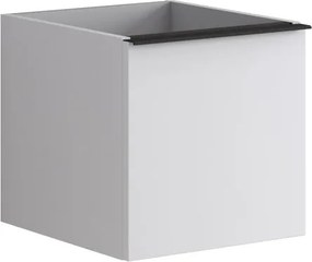 Mobile da bagno sospeso sotto lavabo L 40 x H 40 x P 45.5 cm bianco laccato, 2 cassetti Pixel plain