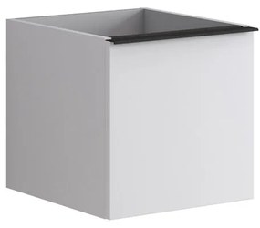 Mobile da bagno sotto lavabo Pixel plain bianco laccato L 40 x H 40 x P 45.5 cm 2 cassetti, lavabo non incluso