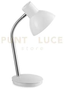 Play lampada da tavolo in metallo flex colore bianco attacco e14