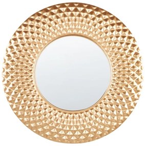 Specchio rotondo metallo ø 60 cm oro COMBE Beliani