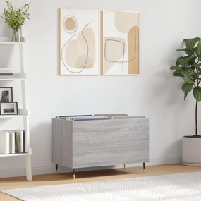 Mobile Porta Dischi Grigio Sonoma 74,5x38x48 Legno Multistrato /