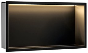 MENSOLA BAGNO LED 30x60 black