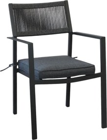 CONGA - poltrona impilabile con struttura in alluminio bianca, taupe o antracite