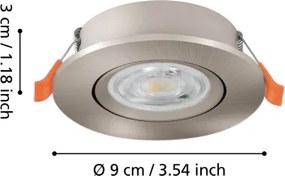 Eglo 902267 - Faretto da incasso LED BARRANCO LED/4,8W/230V, cromato