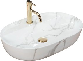Lavabo da appoggio REA Aura 61 Marmo Shiny