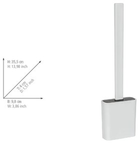 Scopino WC senza foratura bianco opaco in plastica Zalana – Allstar