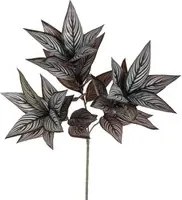 Set 3 Rami Artificiali di Foglia Calathea Composto da 39 Foglie H 70 cm