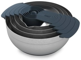 Ciotole in argento lucido in set di 9 pezzi Nest 100 Collection - Joseph Joseph