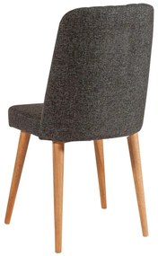 Sedia da pranzo in velluto antracite Stormi Sandalye - Kalune Design